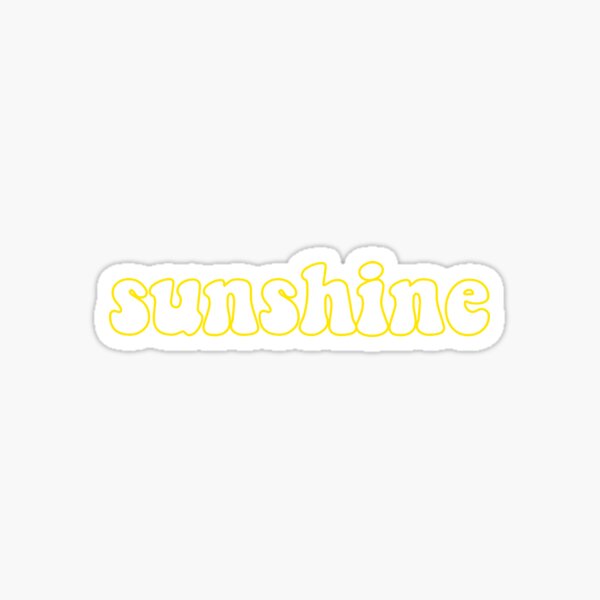 "Sunshine yellow aesthetic " Sticker by avit1 Redbubble