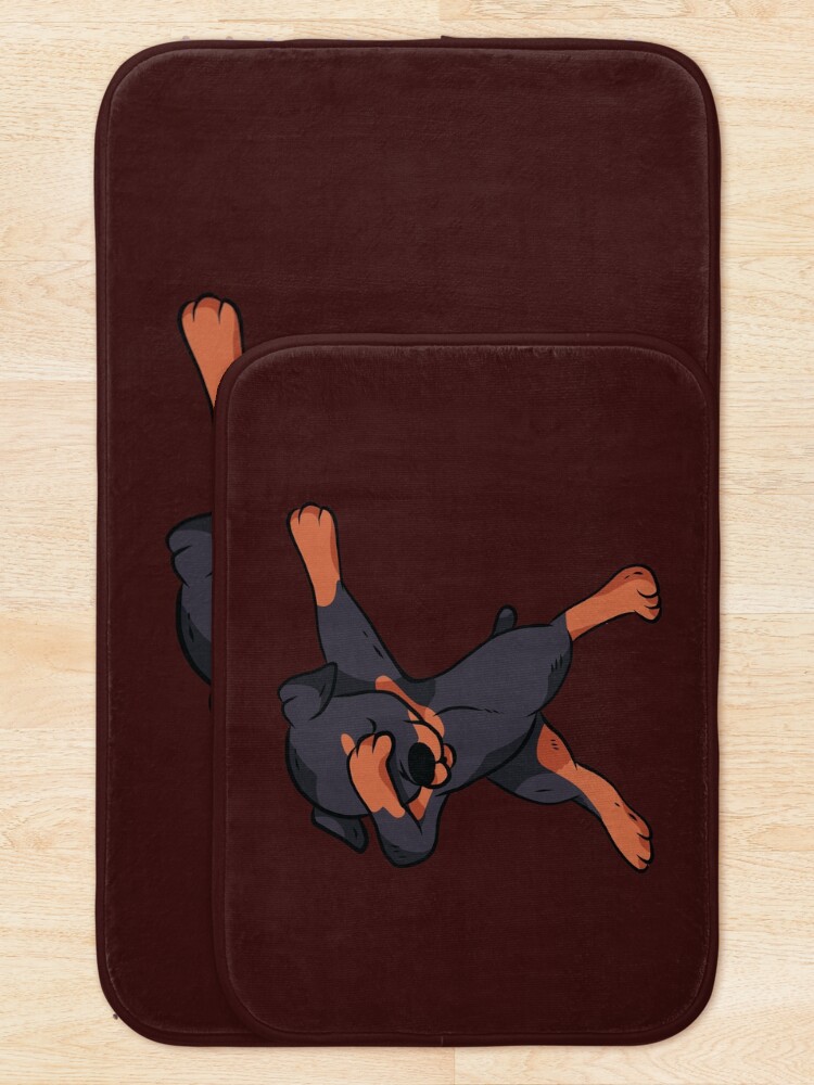 Thumbnail 5 of 6, Bath Mat, Dabbing Rottweiler designed and sold by DerSenat.