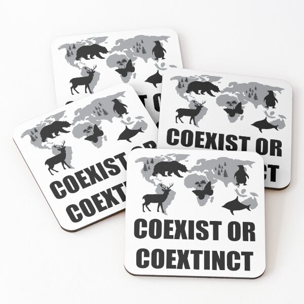 Item preview, Coexist or coextinct designed and sold by reasonablemunki.