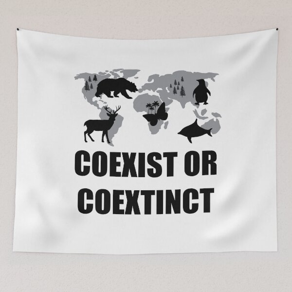 Item preview, Coexist or coextinct designed and sold by reasonablemunki.