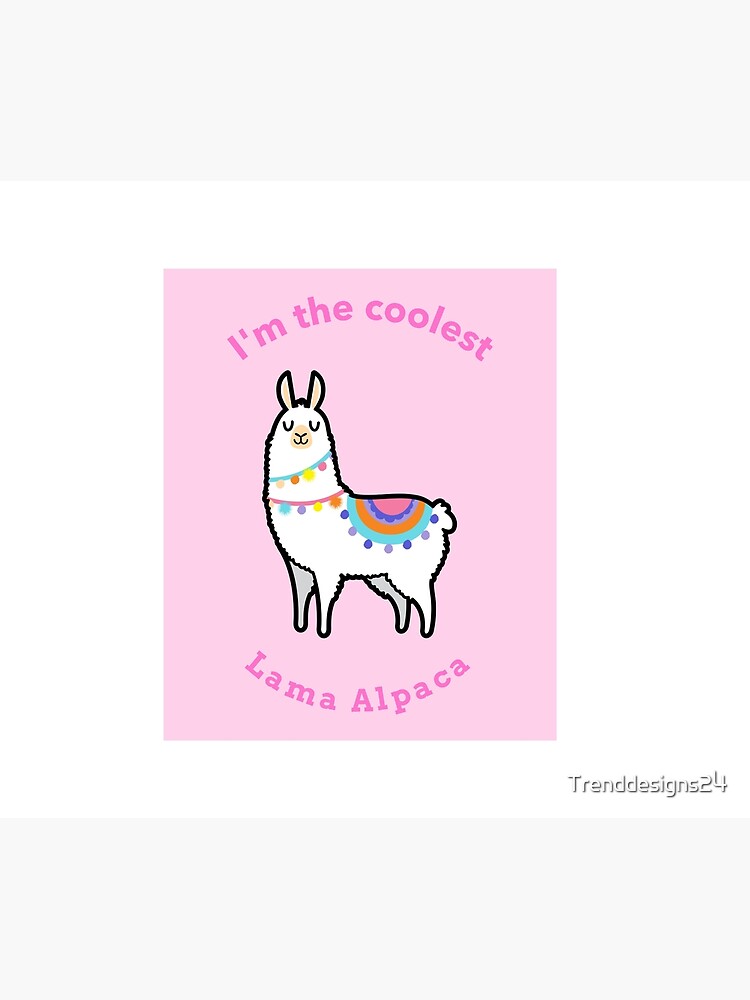 "Im the coolest Lama Alpaca Spruch" Fleecedecke von Trenddesigns24