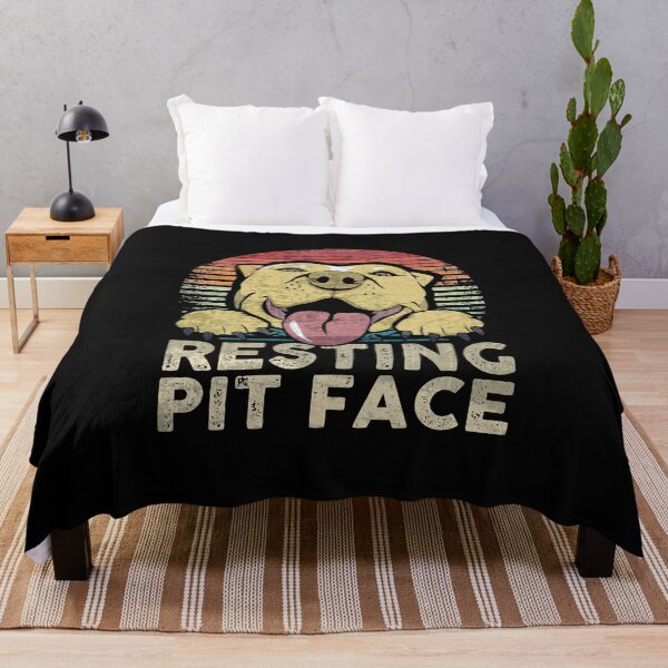 Item preview, Vintage Resting Pit Face Dog Pitbull humor  designed and sold by alenaz.