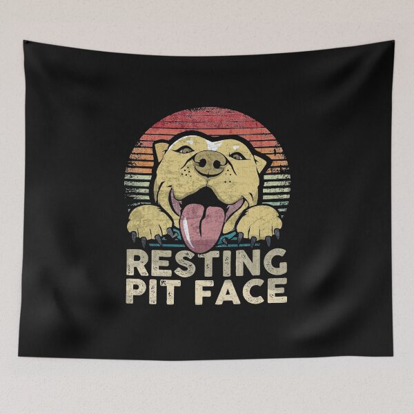 Item preview, Vintage Resting Pit Face Dog Pitbull humor  designed and sold by alenaz.