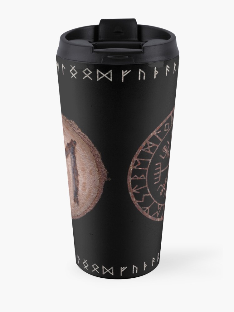 Alternate view of Ehwaz - Elder Futhark rune Travel Mug