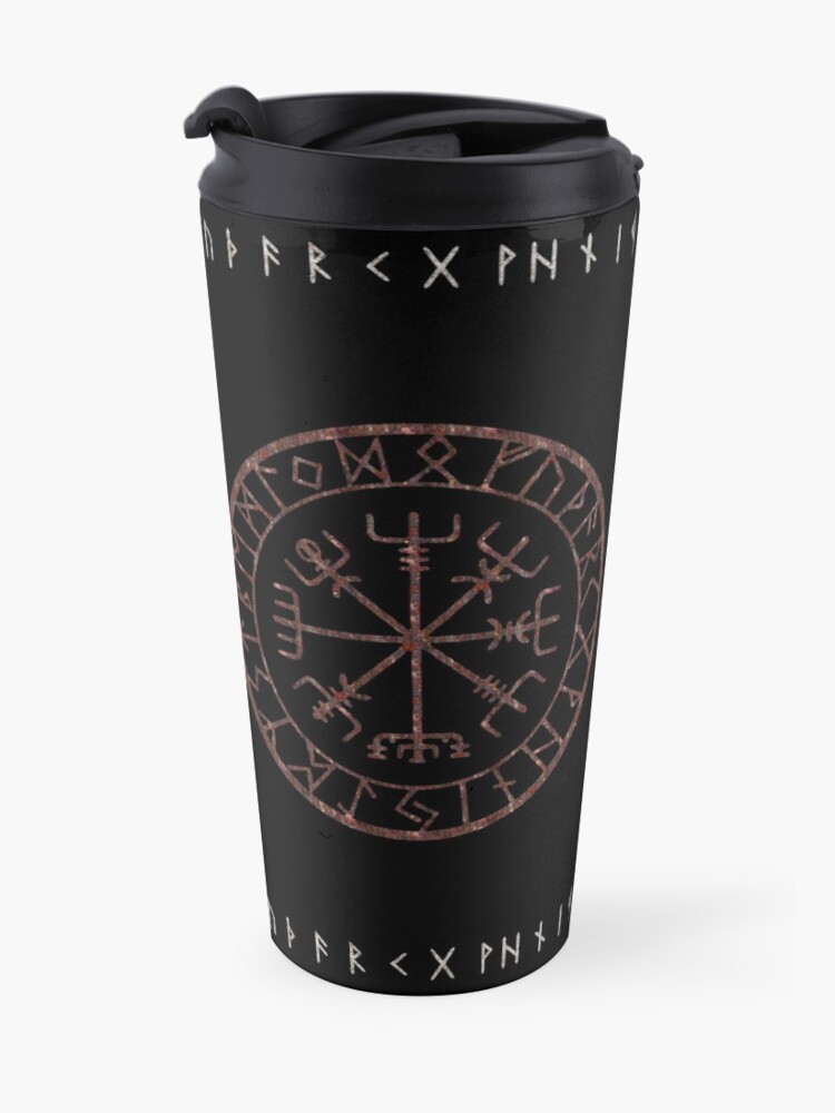 Alternate view of Ehwaz - Elder Futhark rune Travel Mug