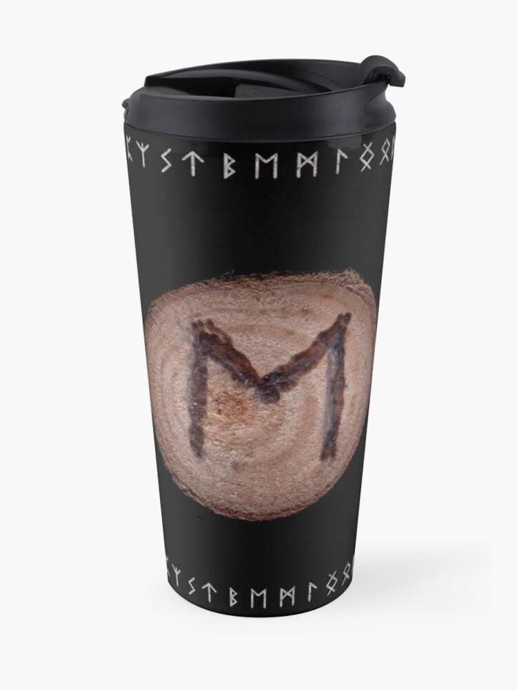 Alternate view of Ehwaz - Elder Futhark rune Travel Mug