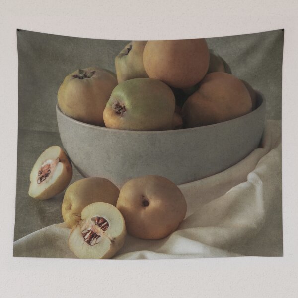 Item preview, Still life with quinces in ceramic bowl designed and sold by JBlaminsky.