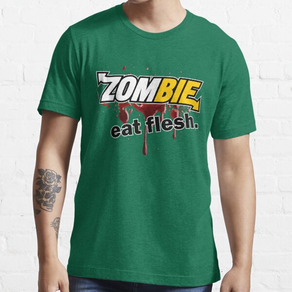 ZOMBIES EAT FLESH T-SHIRT humour dead parody subway walking funny birthday  gift