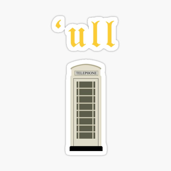 "Hull Cream Phone Box From Kingston Upon Hull " Sticker for Sale by phoxydesign Redbubble