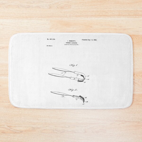 Item preview, Tongue Scraper Patent designed and sold by BookCoverSeeker.