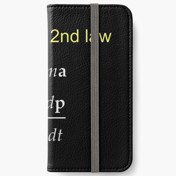 #Newton's Second Law, #NewtonsSecondLaw #Equation of #Motion, Velocity, Acceleration, Physics, Mechanics iPhone Wallet