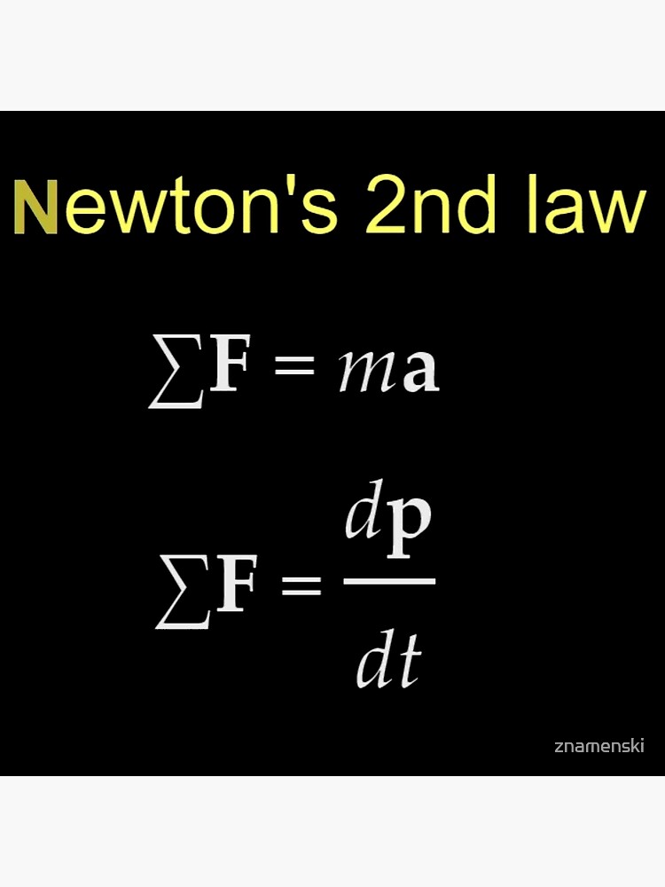 #Newton's Second Law, #NewtonsSecondLaw #Equation of #Motion, Velocity, Acceleration, Physics, Mechanics by znamenski