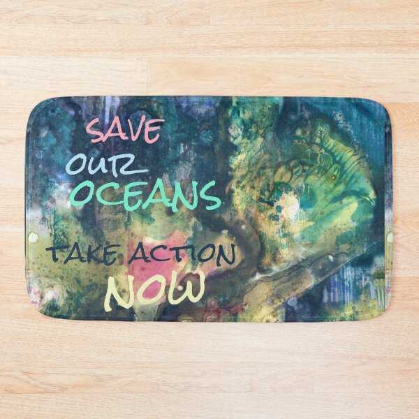 Item preview, Save Our Oceans Take Action Now Ink on Yupo designed and sold by Heatherian.