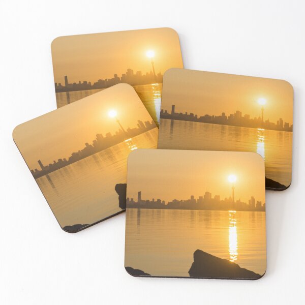 Item preview, Holding the Sun Up - Golden Timing Sunrise Over Torontos Skyline designed and sold by Georgia Mizuleva.