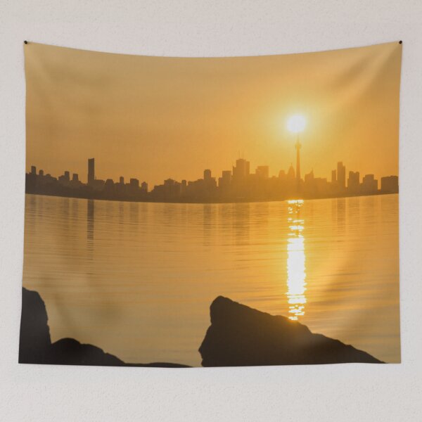 Item preview, Holding the Sun Up - Golden Timing Sunrise Over Torontos Skyline designed and sold by Georgia Mizuleva.