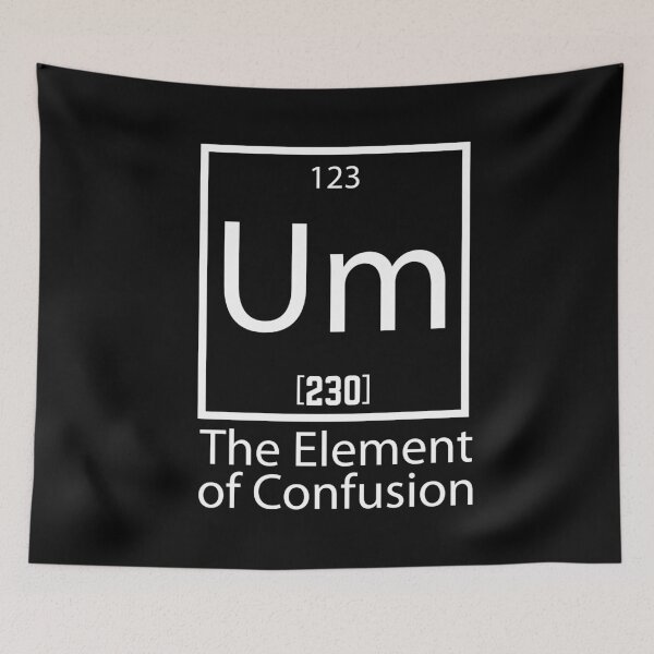 Artikelvorschau, UM Das Element der Verwirrung College Tees drucken entworfen und verkauft von Raymond Cloud.