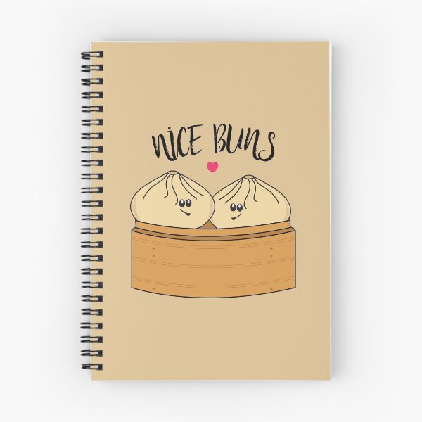 Item preview, Nice Buns Funny Bao Dumplings Food Pun designed and sold by HotHibiscus.
