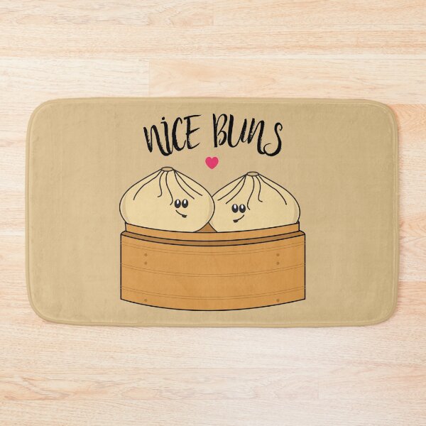 Item preview, Nice Buns Funny Bao Dumplings Food Pun designed and sold by HotHibiscus.