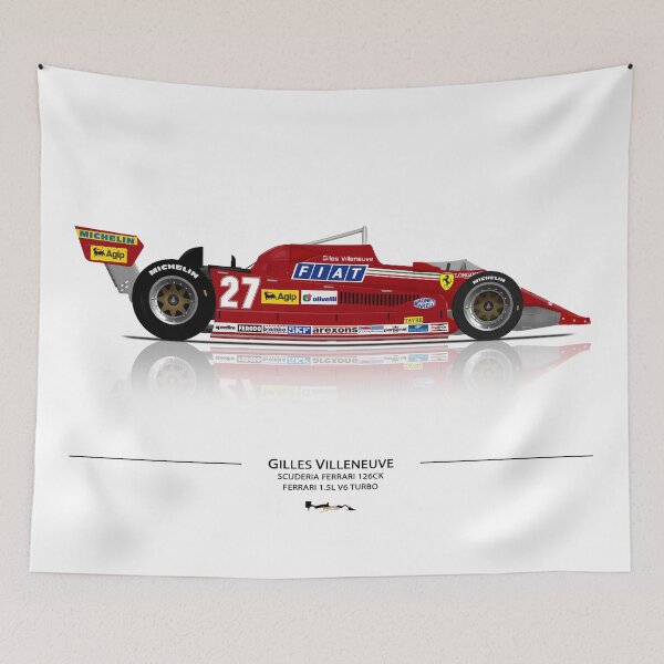 Item preview, Gilles Villeneuve - 126CK - Art Print designed and sold by JageOwen.