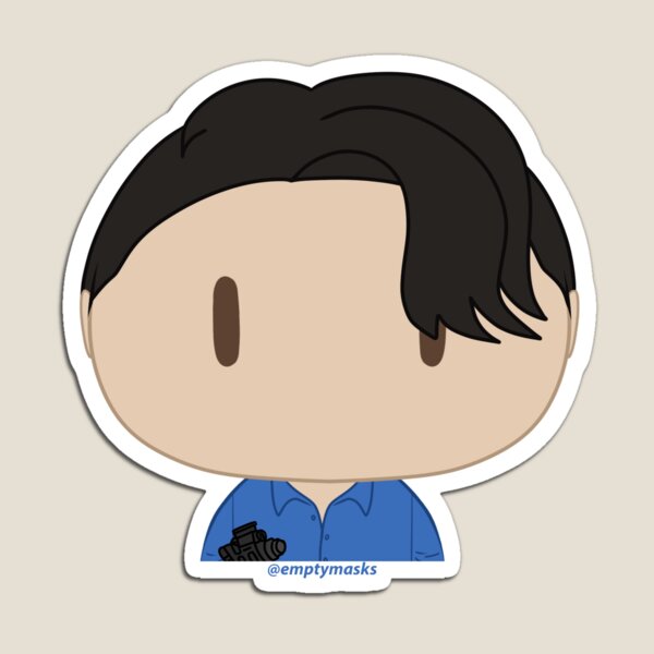 Item preview, Camera-Man Jim - Chibi Head Stickers designed and sold by emptymasksart.