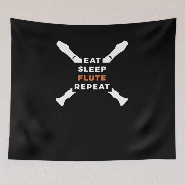 Item preview, Eat Sleep Flute Repeat Flutist Music Instrument designed and sold by jeffded.