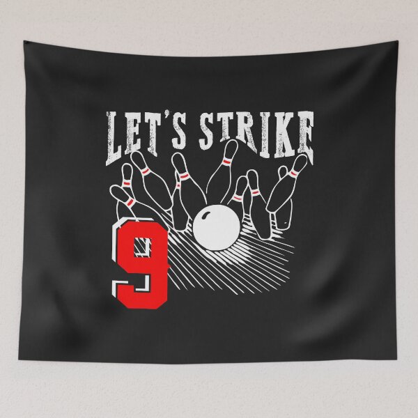 Item preview, Lets Strike 9 Birthday Bowling funny party bowler gift designed and sold by hadleydesigns.