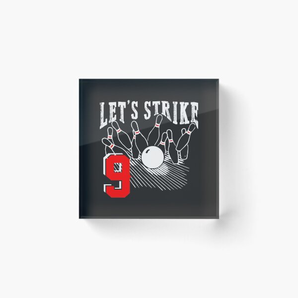 Item preview, Lets Strike 9 Birthday Bowling funny party bowler gift designed and sold by hadleydesigns.
