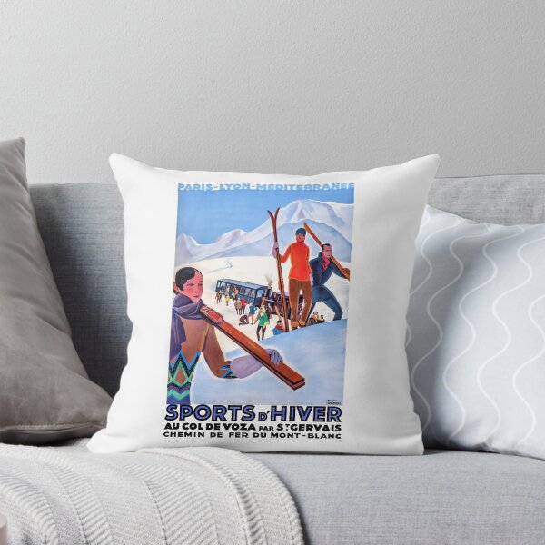 Item preview, 1930 Winter Sports In The French Alps Poster designed and sold by retrographics.