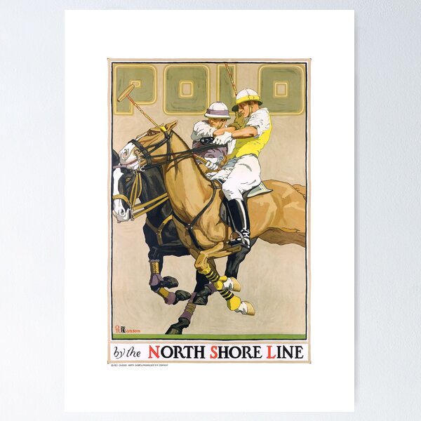 Item preview, 1923 Polo By The North Shore Line Transit Poster designed and sold by retrographics.