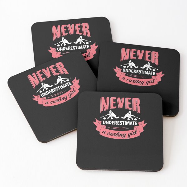 Item preview, Never Underestimate A Curling Girl Ice Wintersport designed and sold by jeffded.