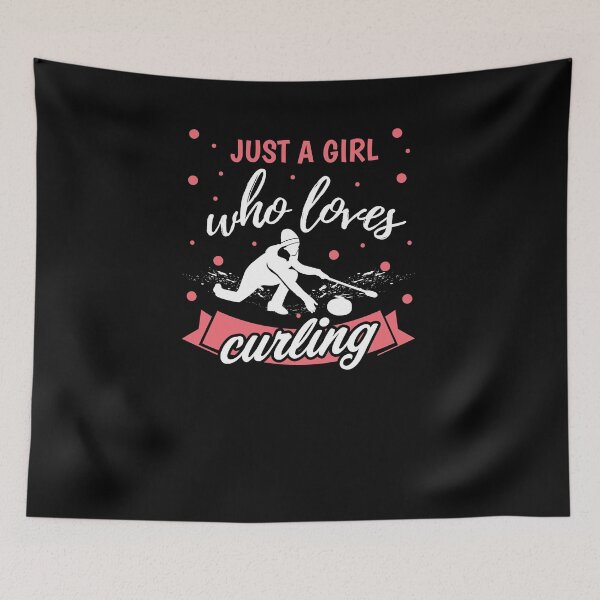 Item preview, Just A Girl Who Lvoes Curling Ice Curling Player designed and sold by jeffded.