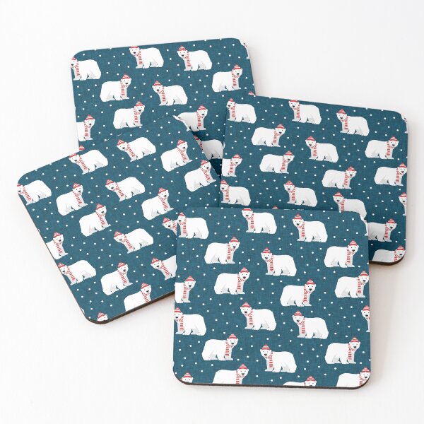 Item preview, Polar Bears - Cute winter bears (blue) designed and sold by littlearrow.