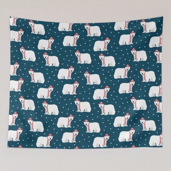 Item preview, Polar Bears - Cute winter bears (blue) designed and sold by littlearrow.