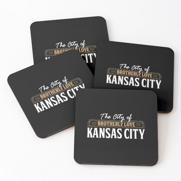 City of brotherly love: Kansas City USA Coasters (Set of 4)