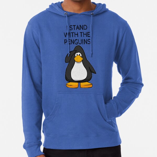 Black hoodie top club penguin