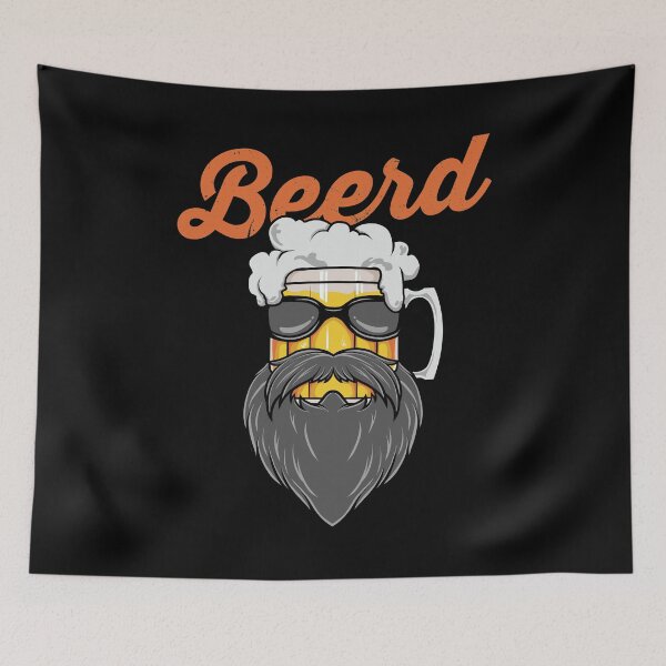 Item preview, Beer And Beard Wordplay - Hipster Beer Mug designed and sold by anziehend.