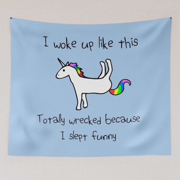 Item preview, I Woke Up Like This (Slept Funny Unicorn) designed and sold by jezkemp.