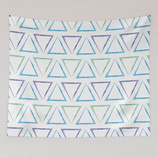 Item preview, Triangular Peaks Pattern - Blue, Green & Purple #184 designed and sold by Natural Collective.