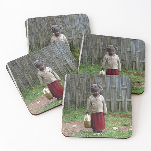 Item preview, African Ethiopian Dorze Little Girl Carriing Watter Portrait designed and sold by worldways.