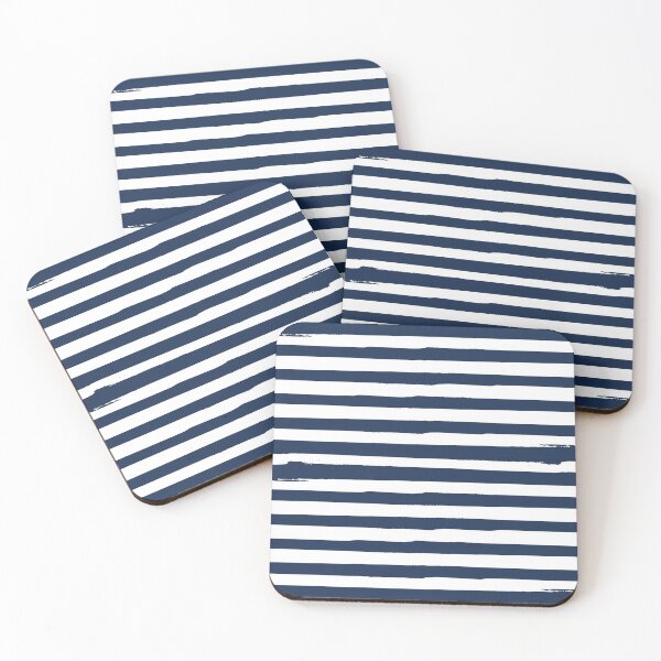 Item preview, White and Navy Blue Stripes designed and sold by kapotka.