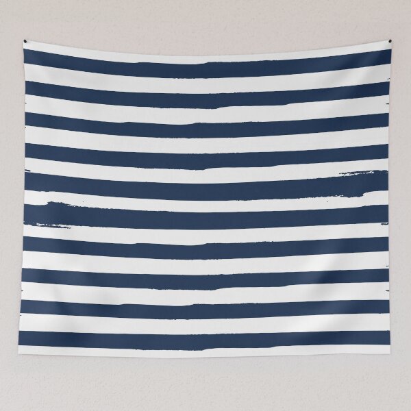 Item preview, White and Navy Blue Stripes designed and sold by kapotka.