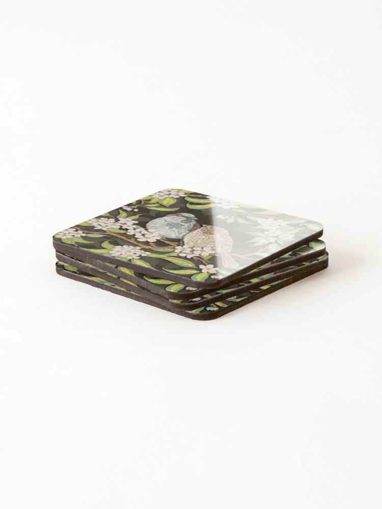 Alternate view of Sparrows in the Plum Tree Coasters (Set of 4)