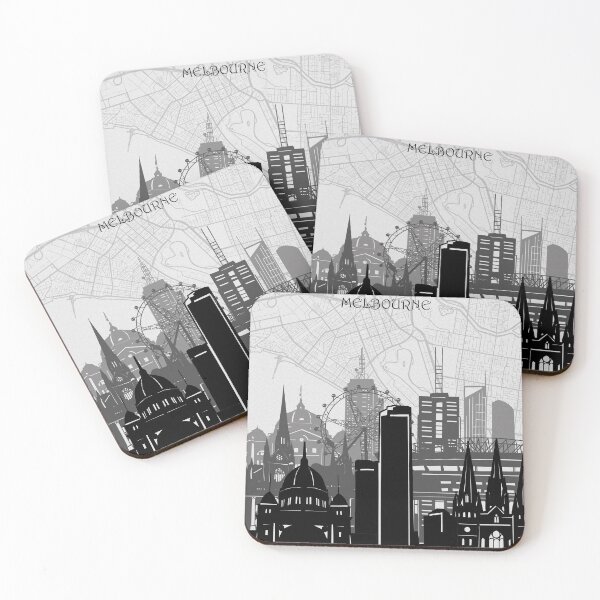 Artikelvorschau, Melbourne Skyline entworfen und verkauft von BekimART2.