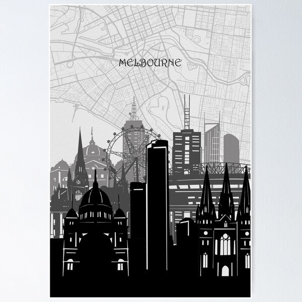 Item preview, melbourne skyline designed and sold by BekimART2.