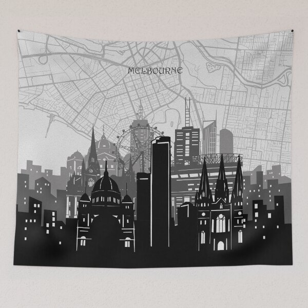 Item preview, melbourne skyline designed and sold by BekimART2.