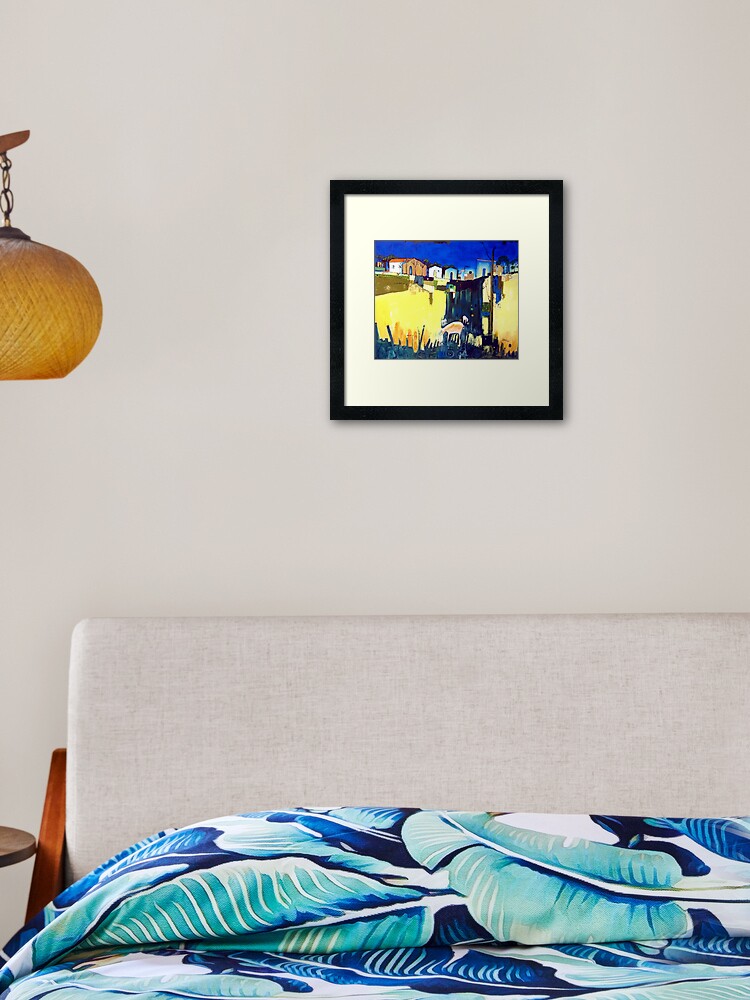 Thumbnail 2 of 7, Framed Art Print, Approach To Town designed and sold by edy4sure.