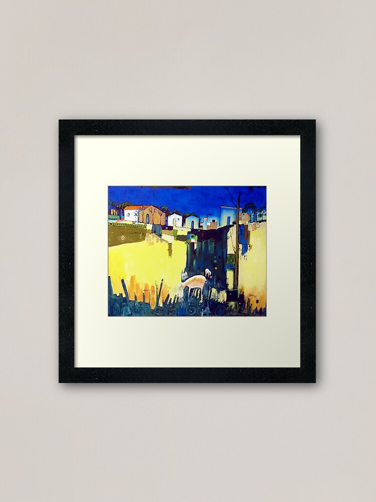 Thumbnail 1 of 7, Framed Art Print, Approach To Town designed and sold by edy4sure.