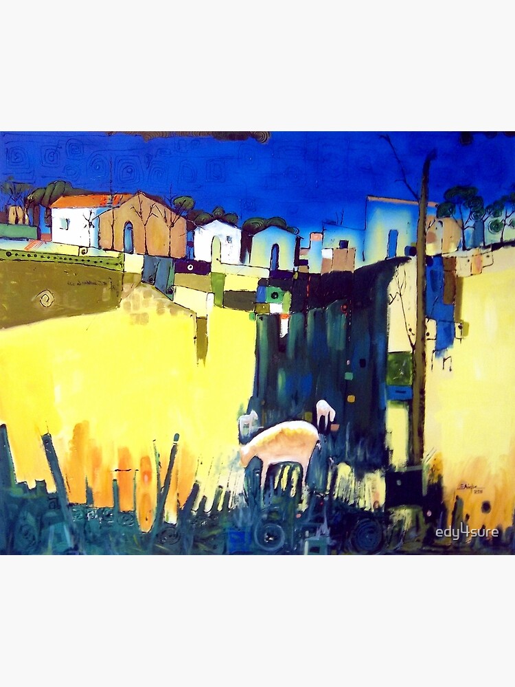 Thumbnail 7 of 7, Framed Art Print, Approach To Town designed and sold by edy4sure.
