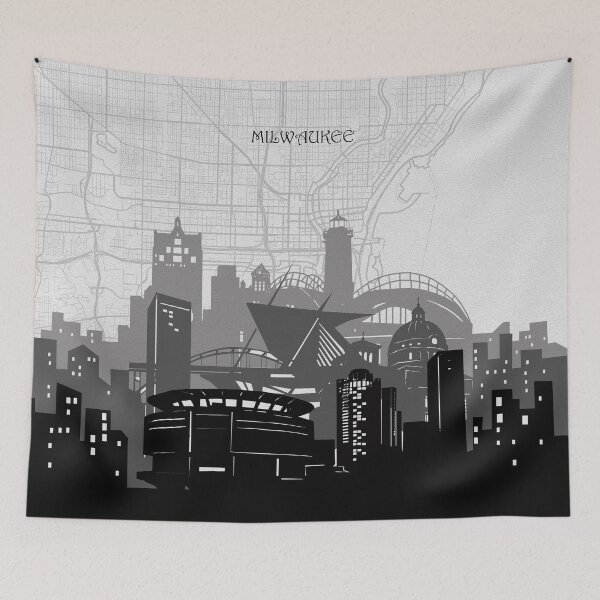 Item preview, milwaukee skyline designed and sold by BekimART2.