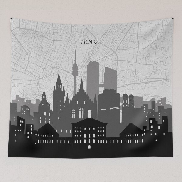 Item preview, munich skyline designed and sold by BekimART2.